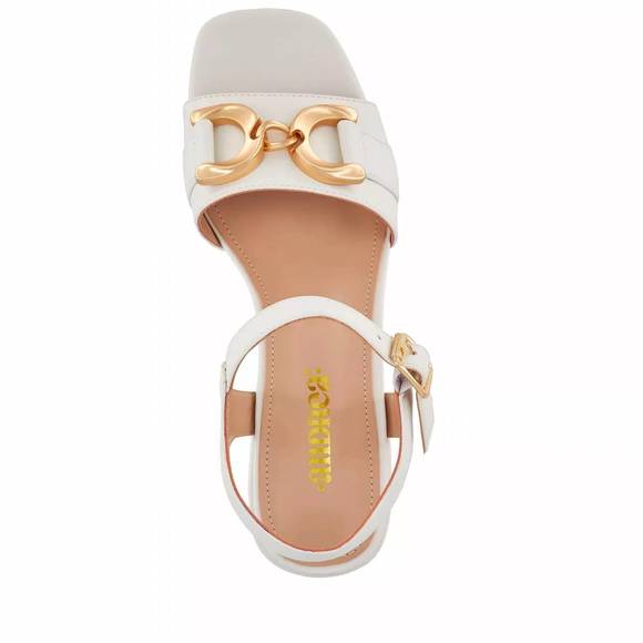 NEW ANDREA women's high heel ankle strap sandal in white - Picture 3 of 4